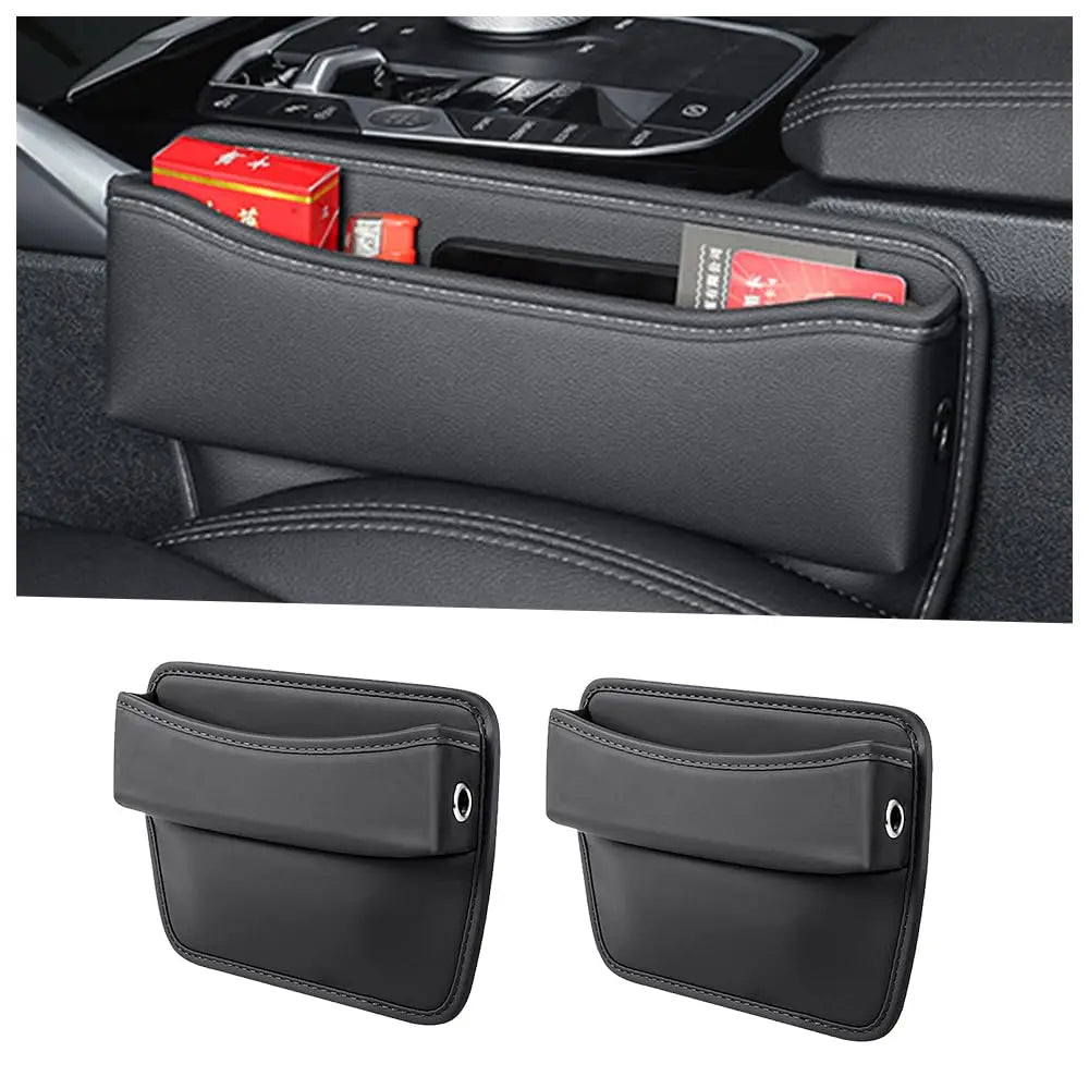 Auto-Sitzlücken-Organizer aus PU-Leder, 2er-Set