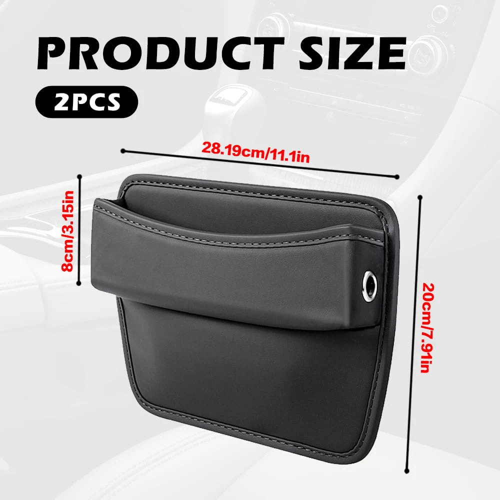 Auto-Sitzlücken-Organizer aus PU-Leder, 2er-Set – Bild 4