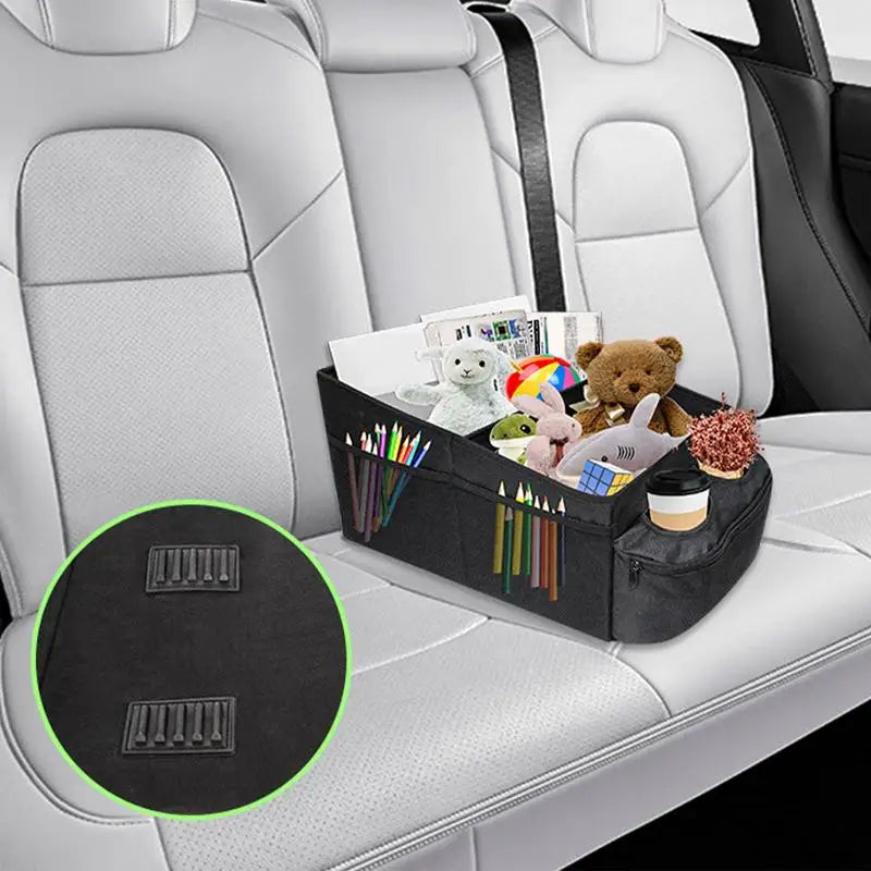 Klappbarer Auto-Konsolen-Organizer mit Getränkehalter – Bild 4